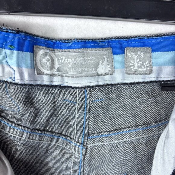 Log Mens Denim Jeans Blue 34 Hip Hop Y2K Embroidered Pockets Ramie Cotton - Picture 5 of 13